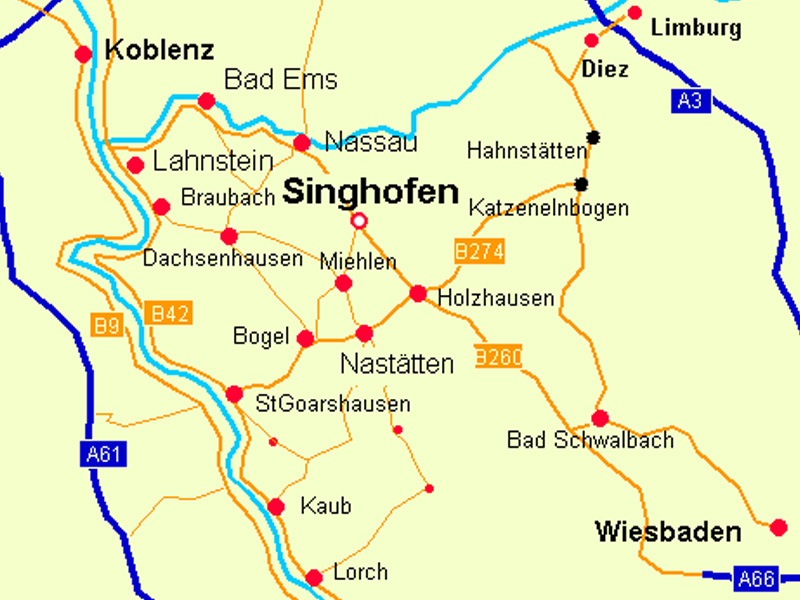 Karte von Singhofen